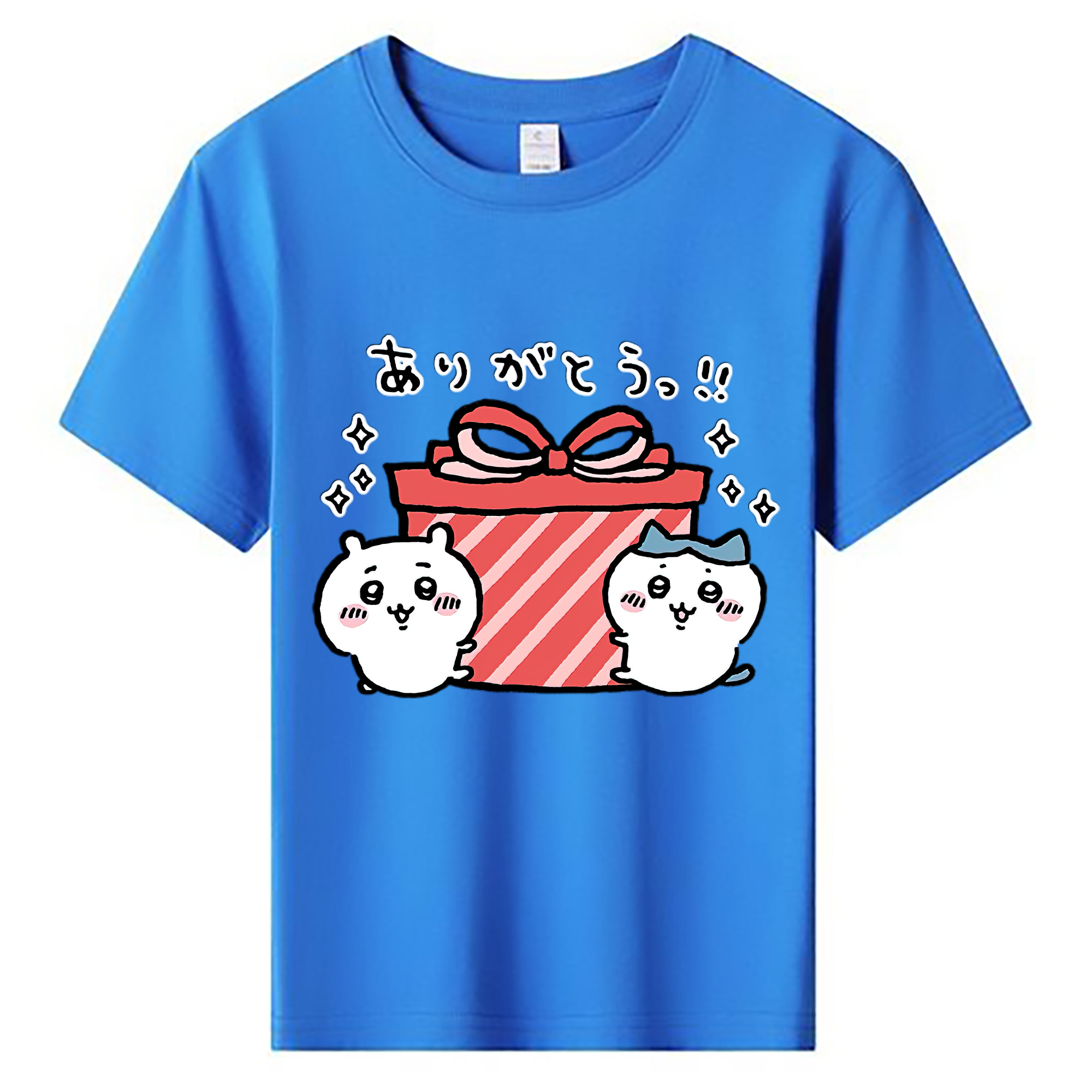 （画像用） ちいかわ ハチワレ Chii-kawa hachiware 綿100％キッズTシャツ（フロントプリント）
